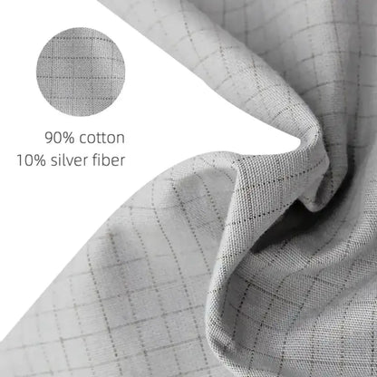 Grounding Earthing Sleep Well Bedsheet made of 90% cotton and 10% silver fiber.