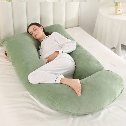 J-shaped Sleeping Pregnancy Pillow Soft Velvet (13 colours)