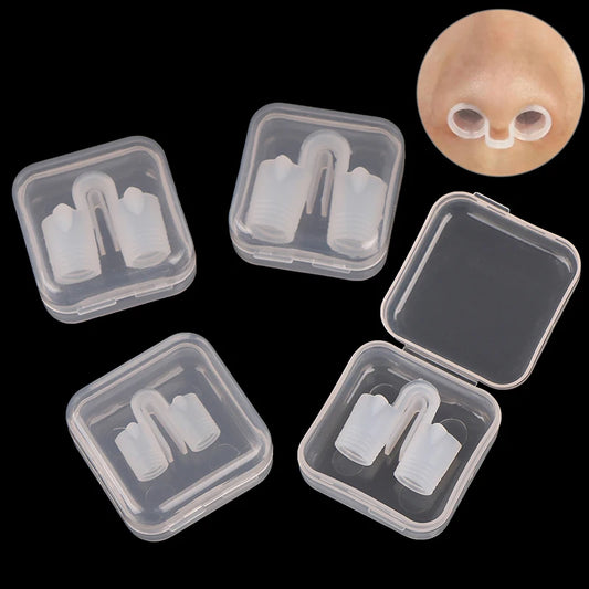 Set of clear silicone nasal dilator for sleep apnea. In pack of 4's.