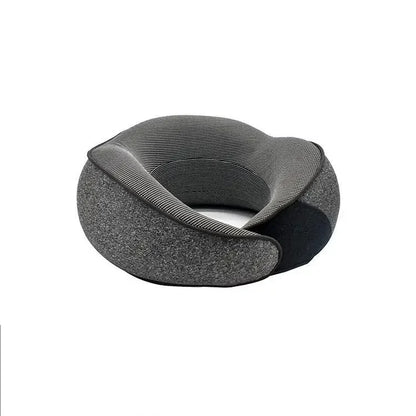 Gray neck pillow on a white background