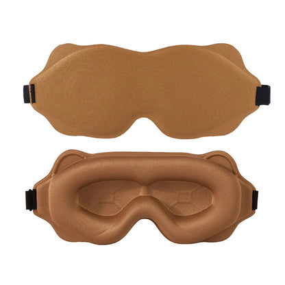 Brown sleeping eye mask.