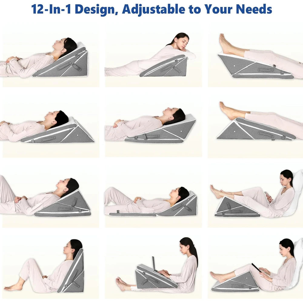 Multifunctional wedge product in 12 different position that can adjust to your needs providing comfort.
