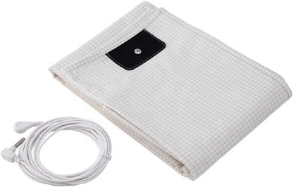 Ivory colour Grounding Earthing Sleep Well Bedsheet with earthing cord.