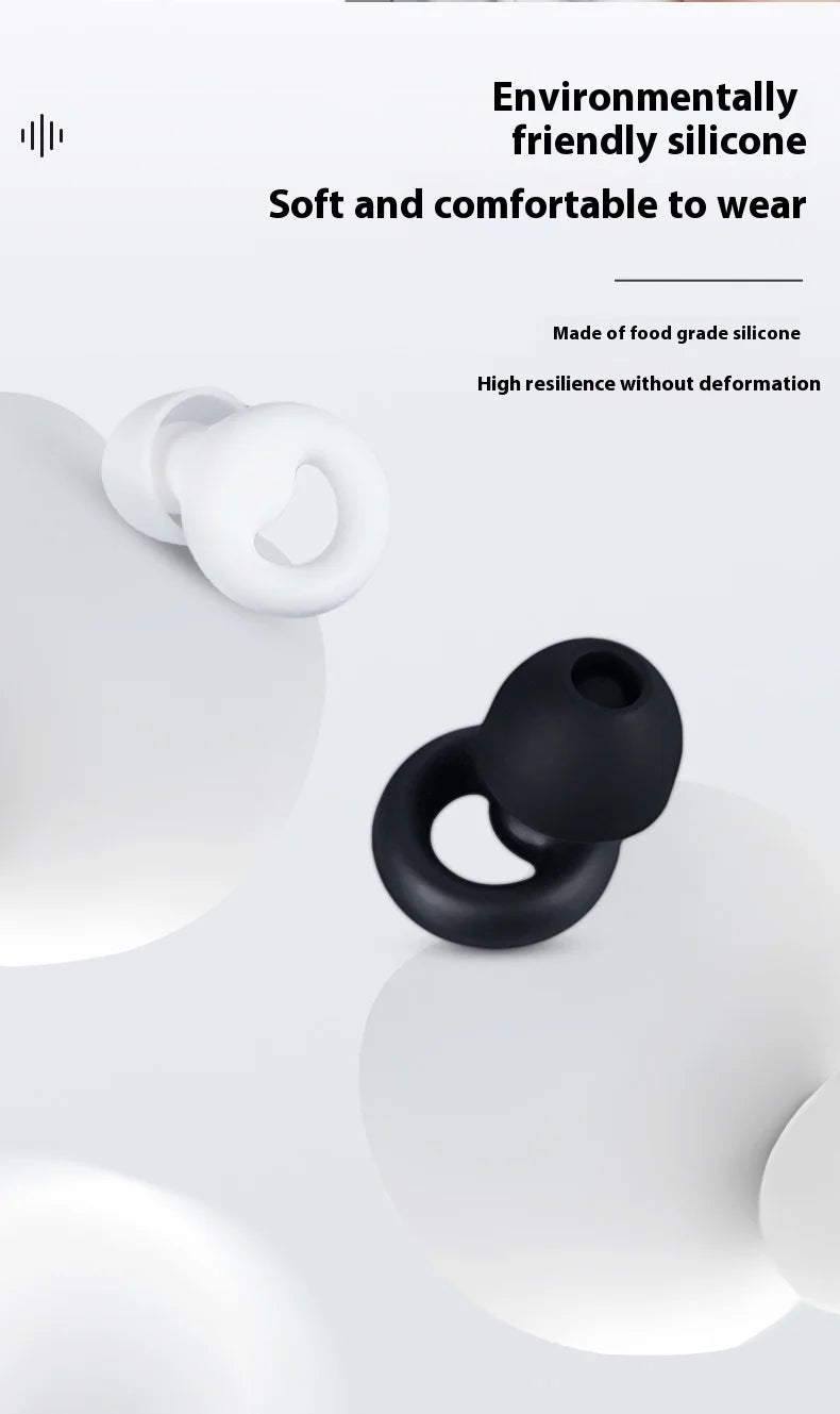 Soft Silicone Reusable Noise Cancelling Ear Plugs fits the ear comfortably and blocks snores