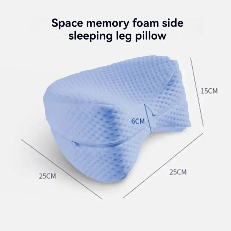 Dimension of the heart-shaped memory foam pillow for leg support. 