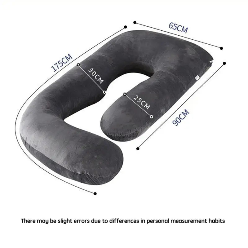 J-shaped Pregnancy Pillow Soft Velvet (13 colours)