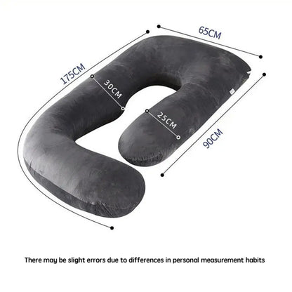J-shaped Sleeping Pregnancy Pillow Soft Velvet (13 colours)