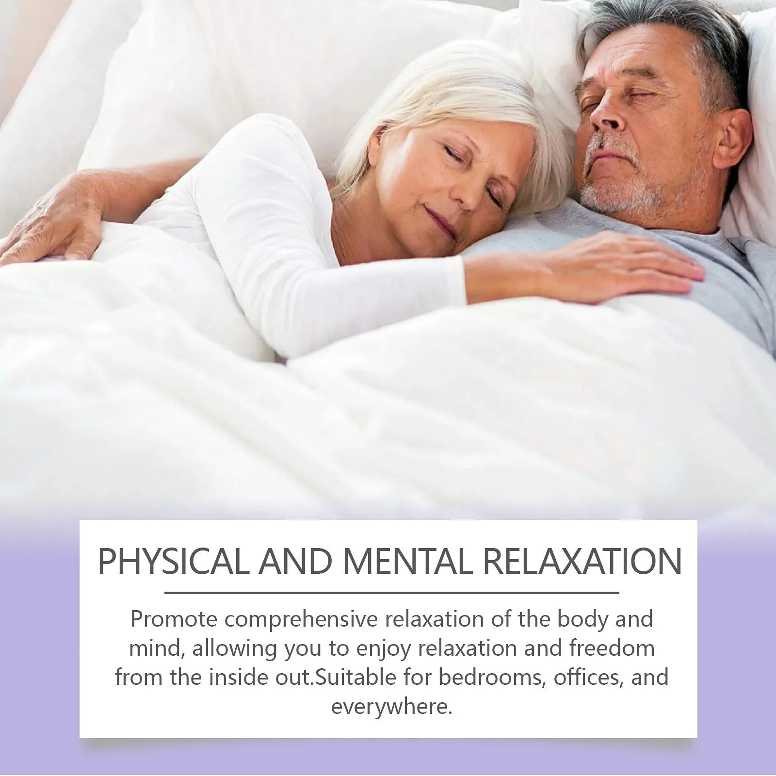 Lavender spray helps elderly couple sleep better.
