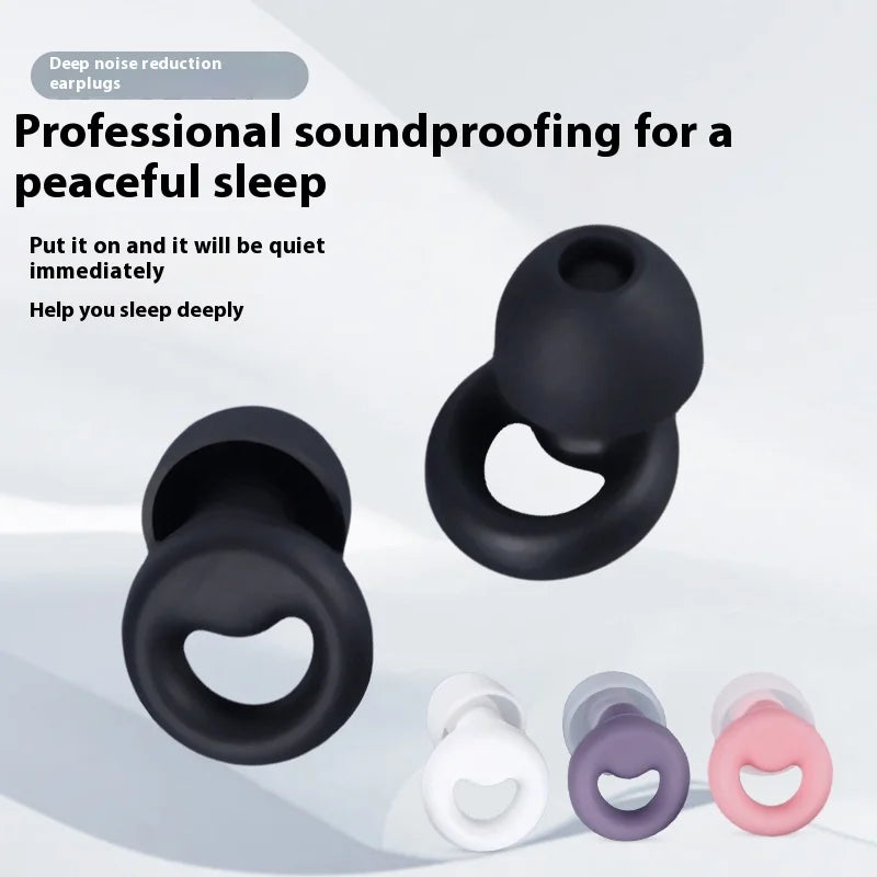 Black noise reduction earplugs with professional soundproofing to block snores so you can sleep deeply.