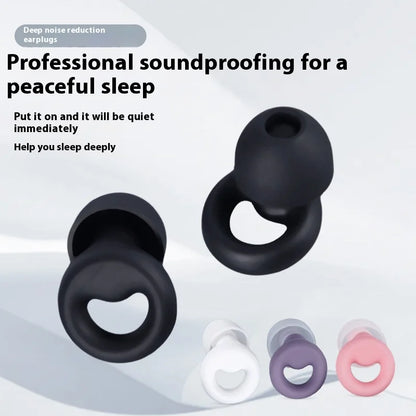 Black noise reduction earplugs with professional soundproofing to block snores so you can sleep deeply.