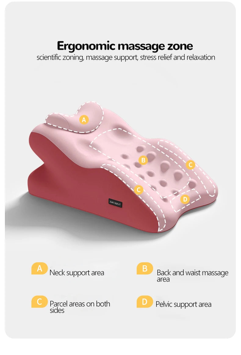 Ergonomic massage zone for four different parts of the body. 