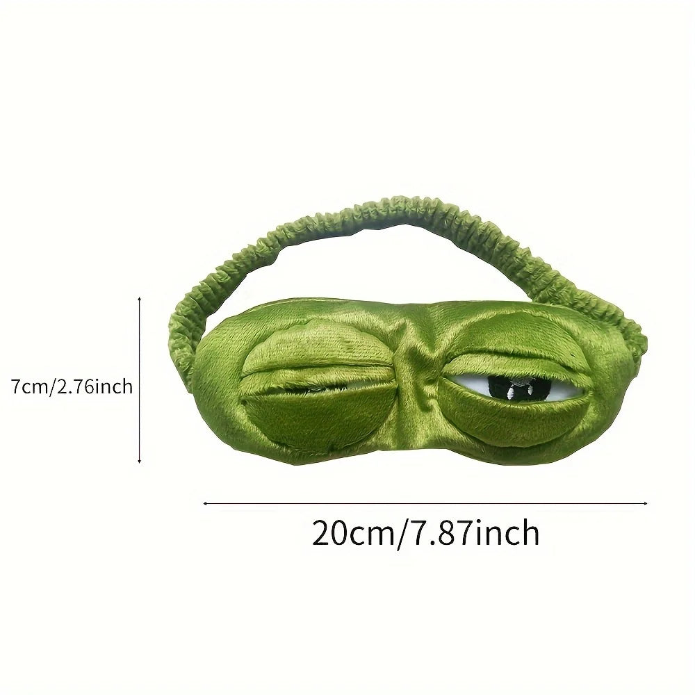 Green plush eye mask dimension.