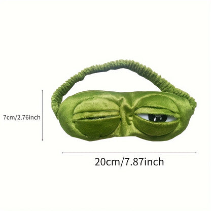 Green plush eye mask dimension.