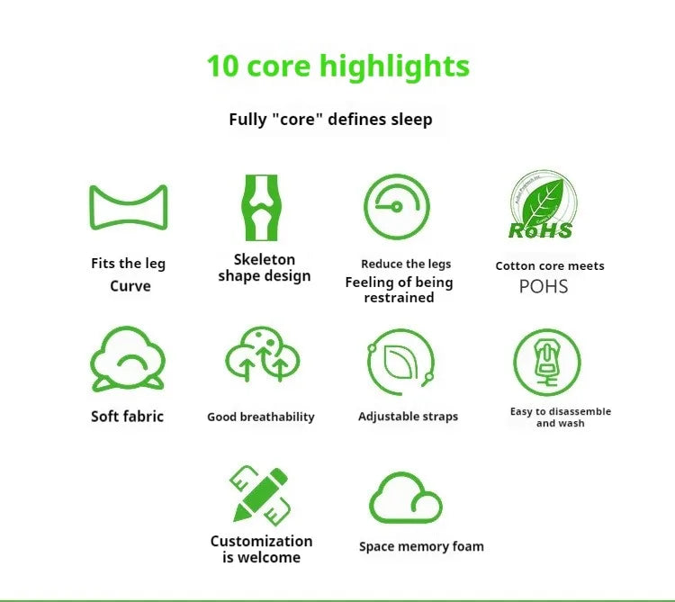 10 Key highlights of the leg pillow.