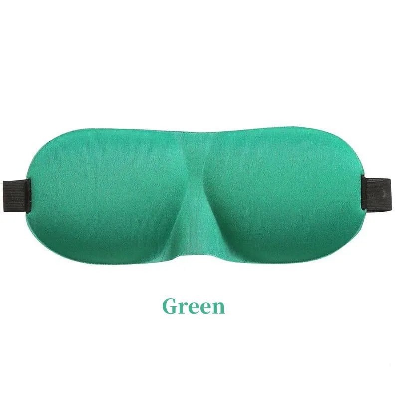 Green sleeping eye mask.