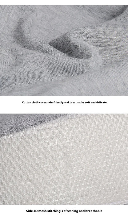 Close view of the cotton cloth and mesh stitching showcasing premium quality.