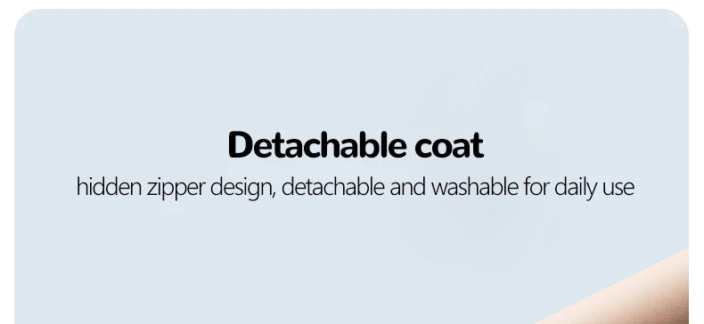 Detachable coat can be removed and washed.