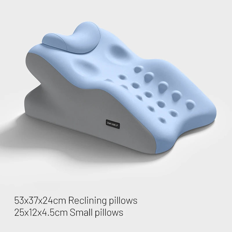 Blue acid reflux pillow.