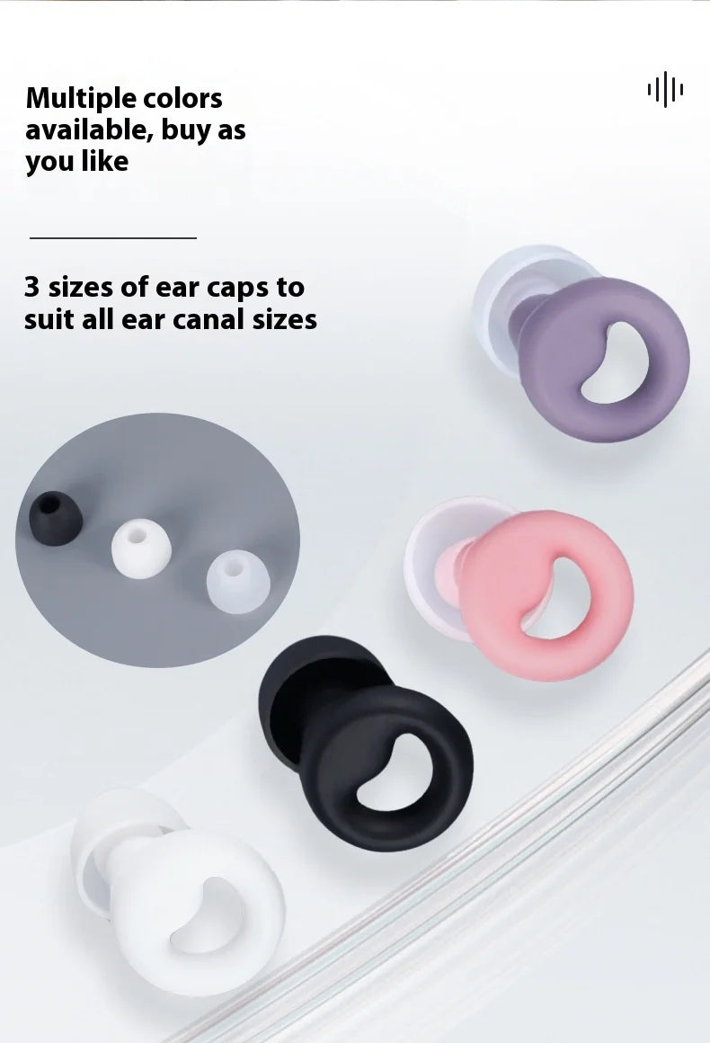Noise reduction earbud comes in 3 sizes of ear cap options.
